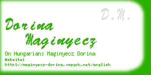 dorina maginyecz business card